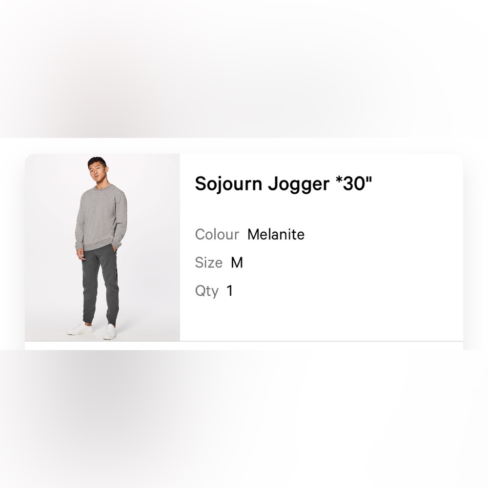 Lululemon Sojourn Jogger men’s Medium